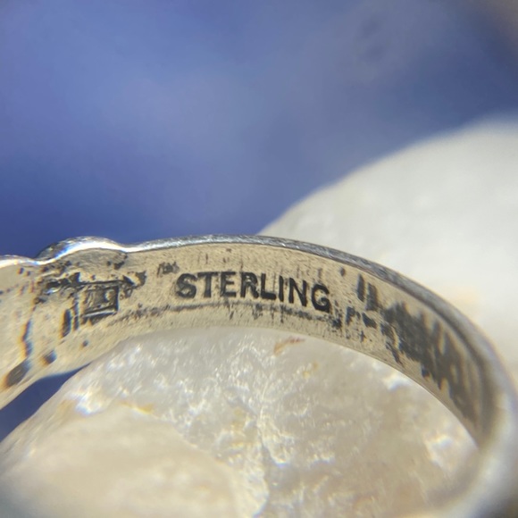 Vintage Silver & Turquoise Bell Traders Ring 1930s - Picture 7 of 10